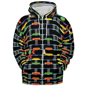 BurgerTime Arcade Game All-over Print Hoodie