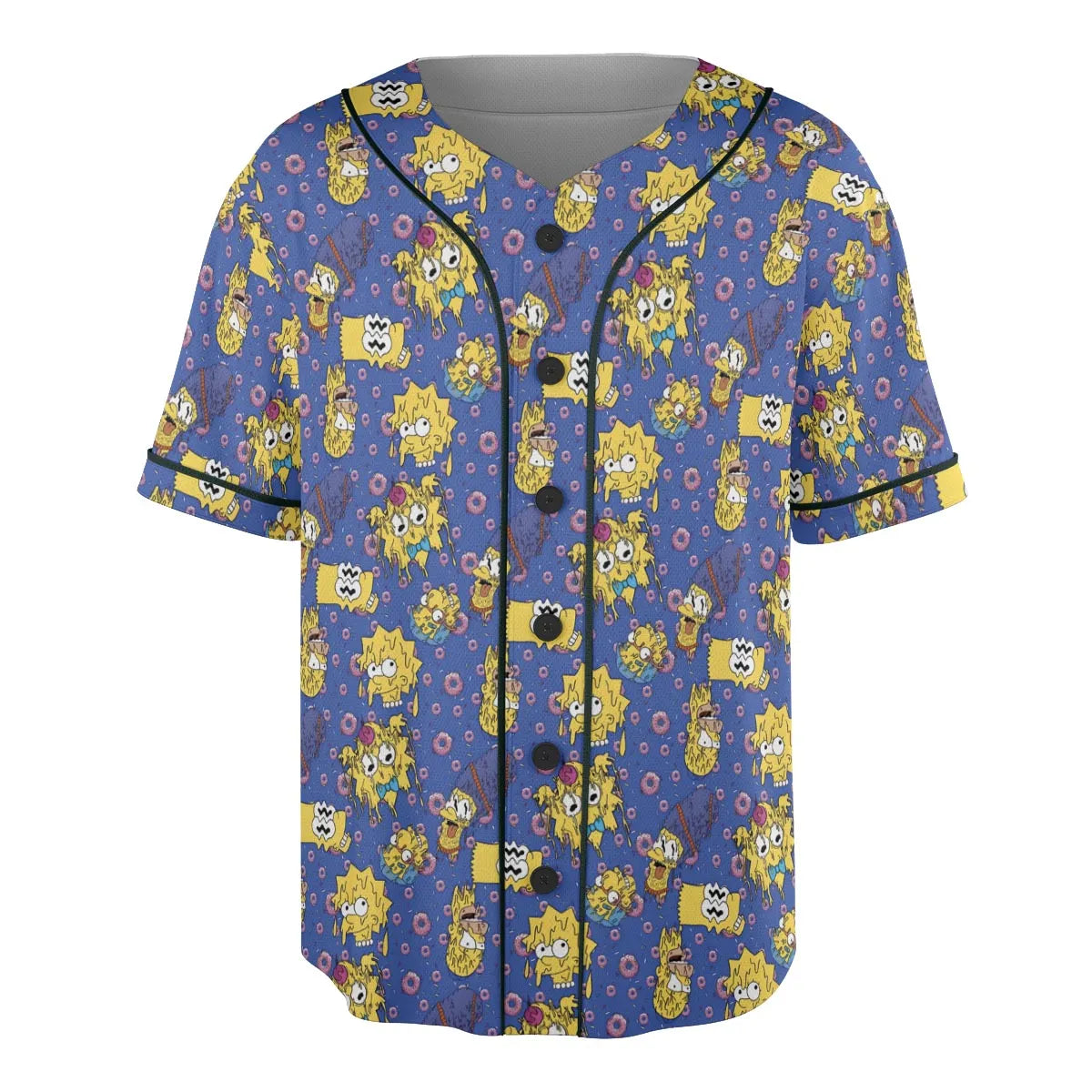 Trippy Simpsons Melting Unisex Baseball Jersey