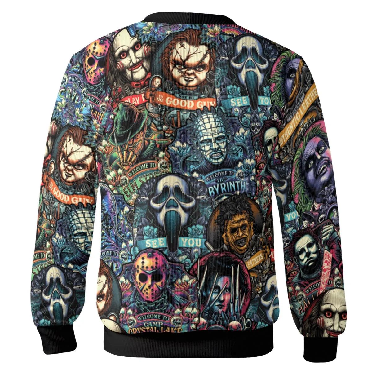 Horror Movie Characters Pattern Cardigan