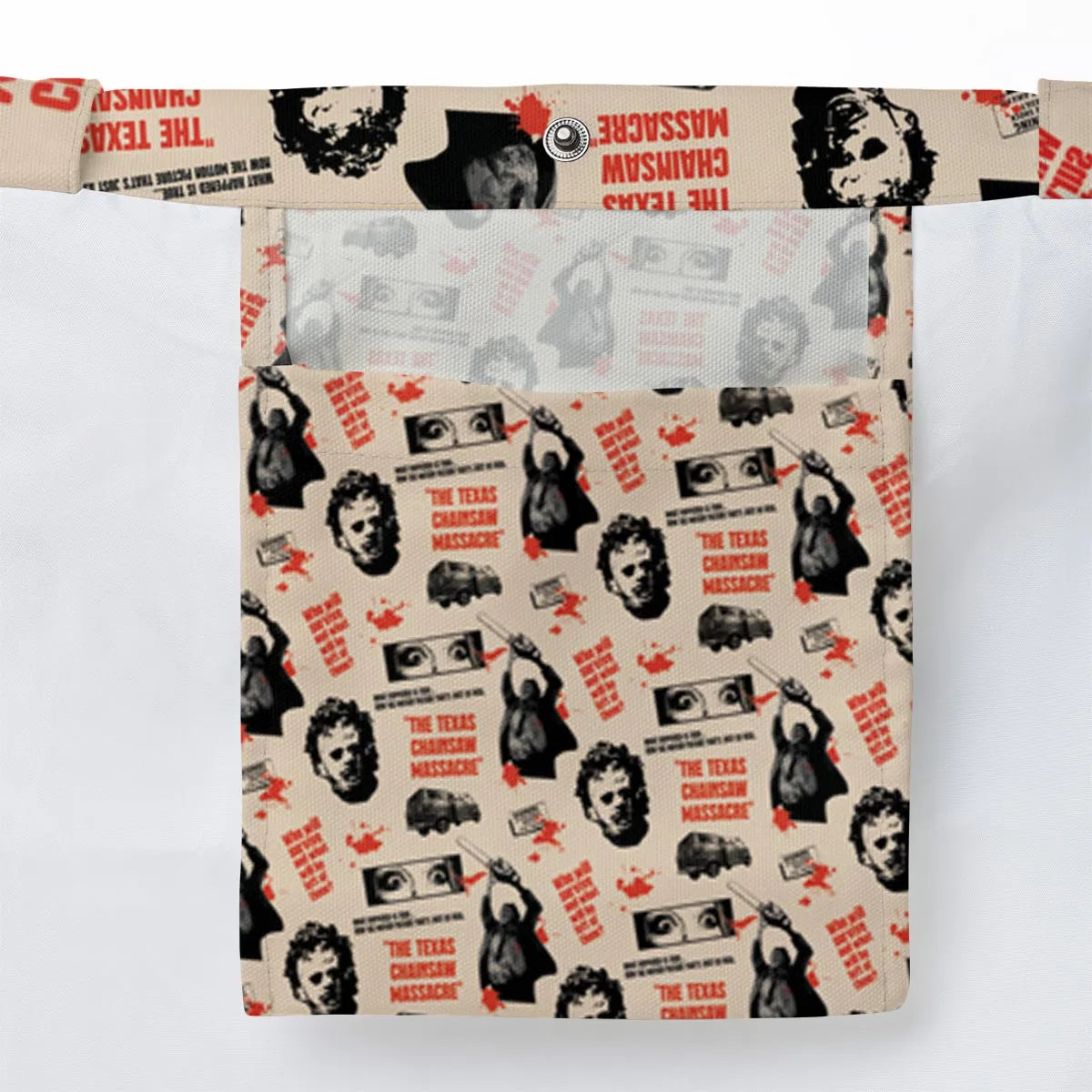 Leatherface The Texas Chainsaw Massacre Horror Pattern Large Tote Bag