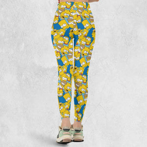 Head Toss The Simpson Characters Legging