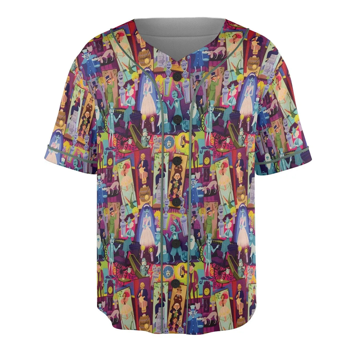 Retro Mansion Collage Unisex Baseball Jersey