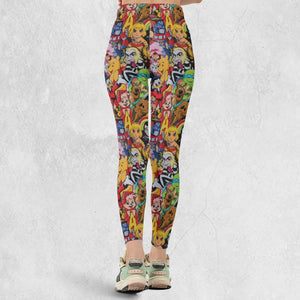 Old Cartoon Characters Legging