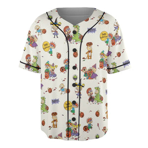 Rugrats Happy Halloween Pattern Unisex Baseball Jersey