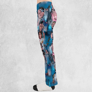 90s Wrestlers Flare Leggings