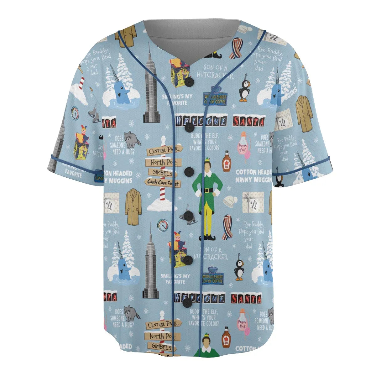 Buddy the ELF Quotes Christmas Unisex Baseball Jersey