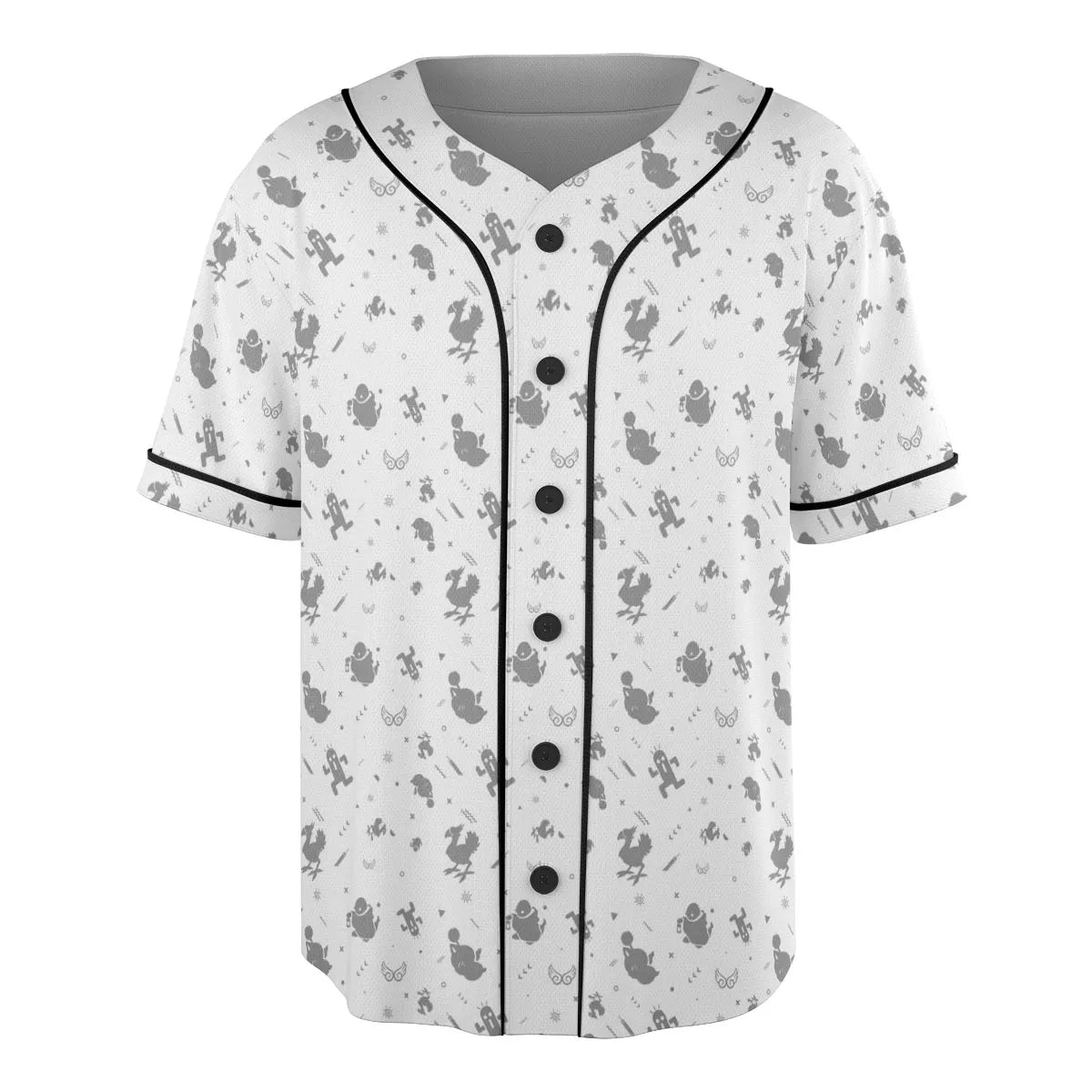 Final Fantasy Creatures Pattern Unisex Baseball Jersey