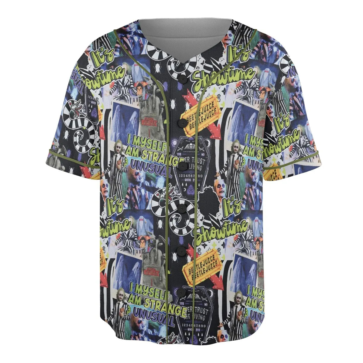 I Myself Am Strange Unusual Beetlejuice Unisex Baseball Jersey