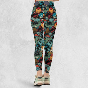 Marvelous Chibi Characters Pattern Legging