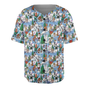 Snowland Rudolph the Red-Nosed Reindeer Unisex Baseball Jersey