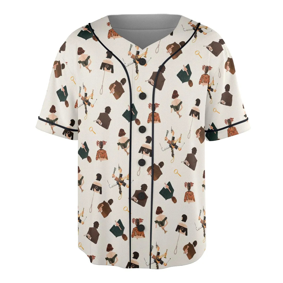 Clue The Movie Characters Pattern Unisex Baseball Jersey
