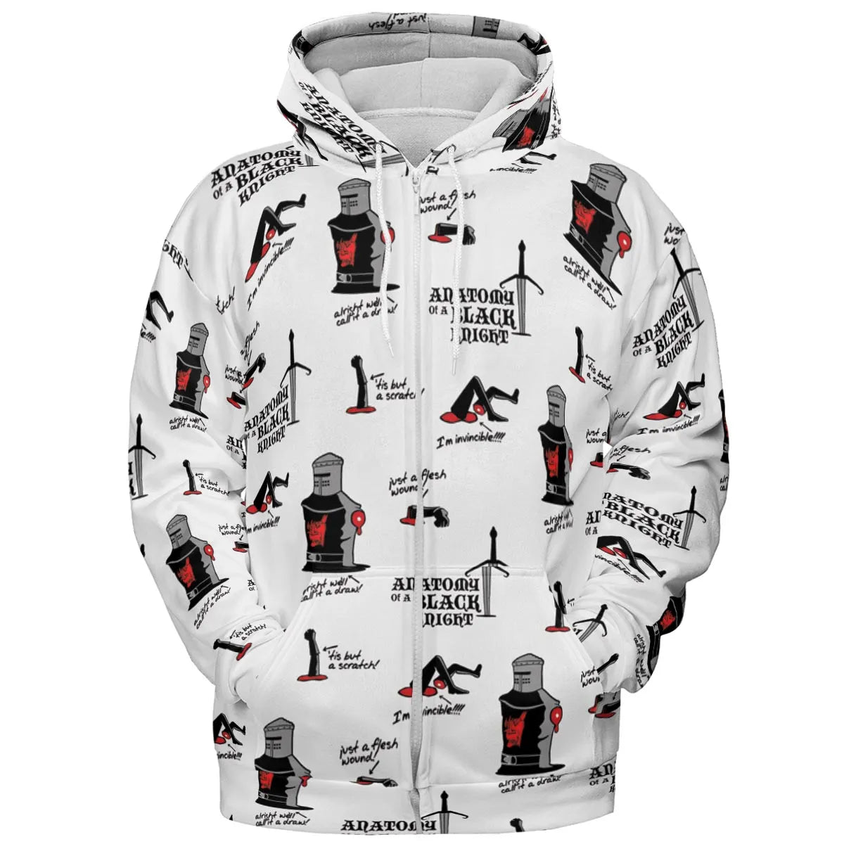 Tis but a scratch Black Knight Monty Python And The Holy Grail All-over Print Hoodie
