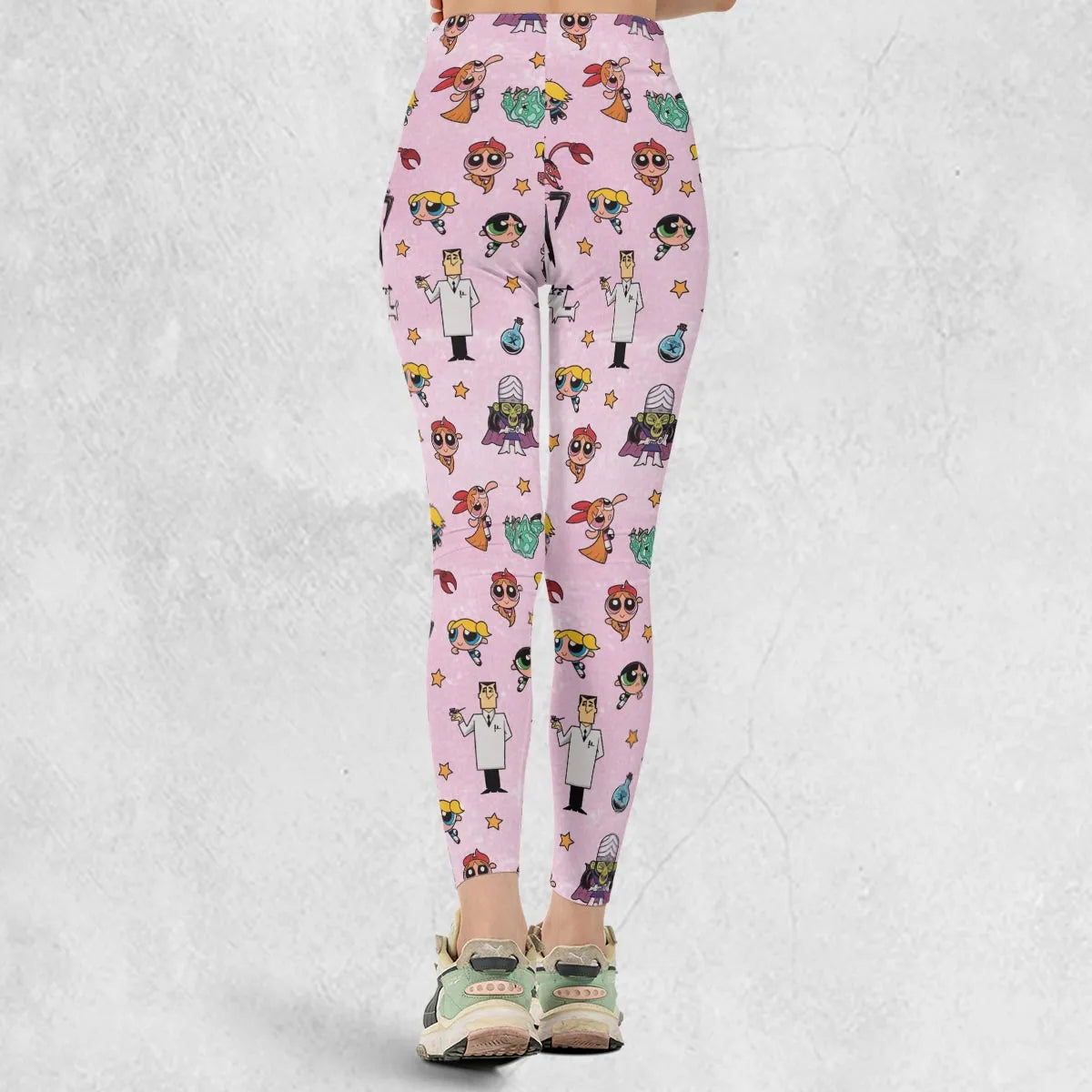 Power Puff Girls Characters Pattern Legging