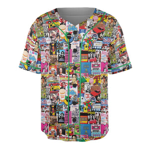 I heart 80s Collage Mr. T Back To the Future Pac-man Unisex Baseball Jersey