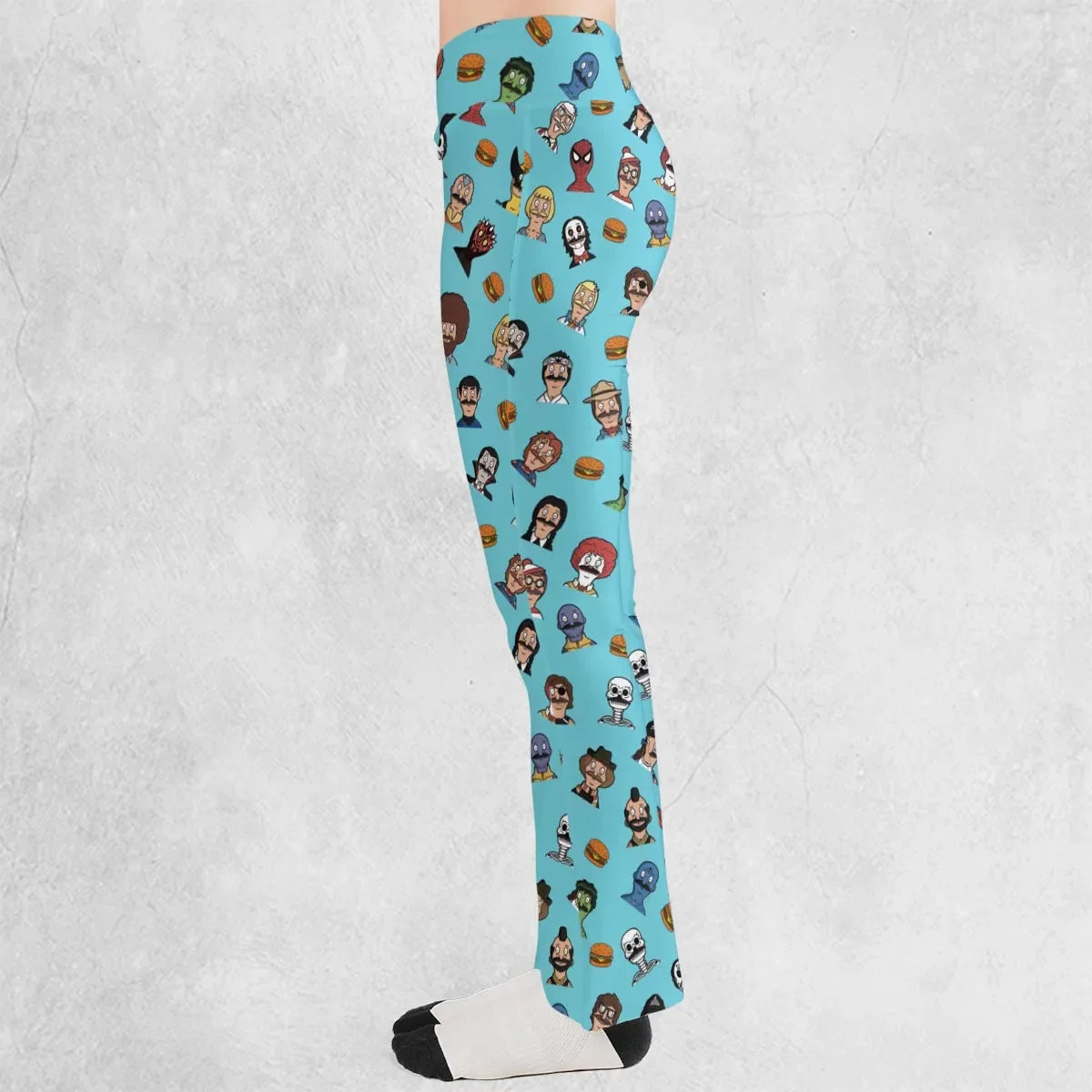Many Faces of Bob's Burger Flare Leggings