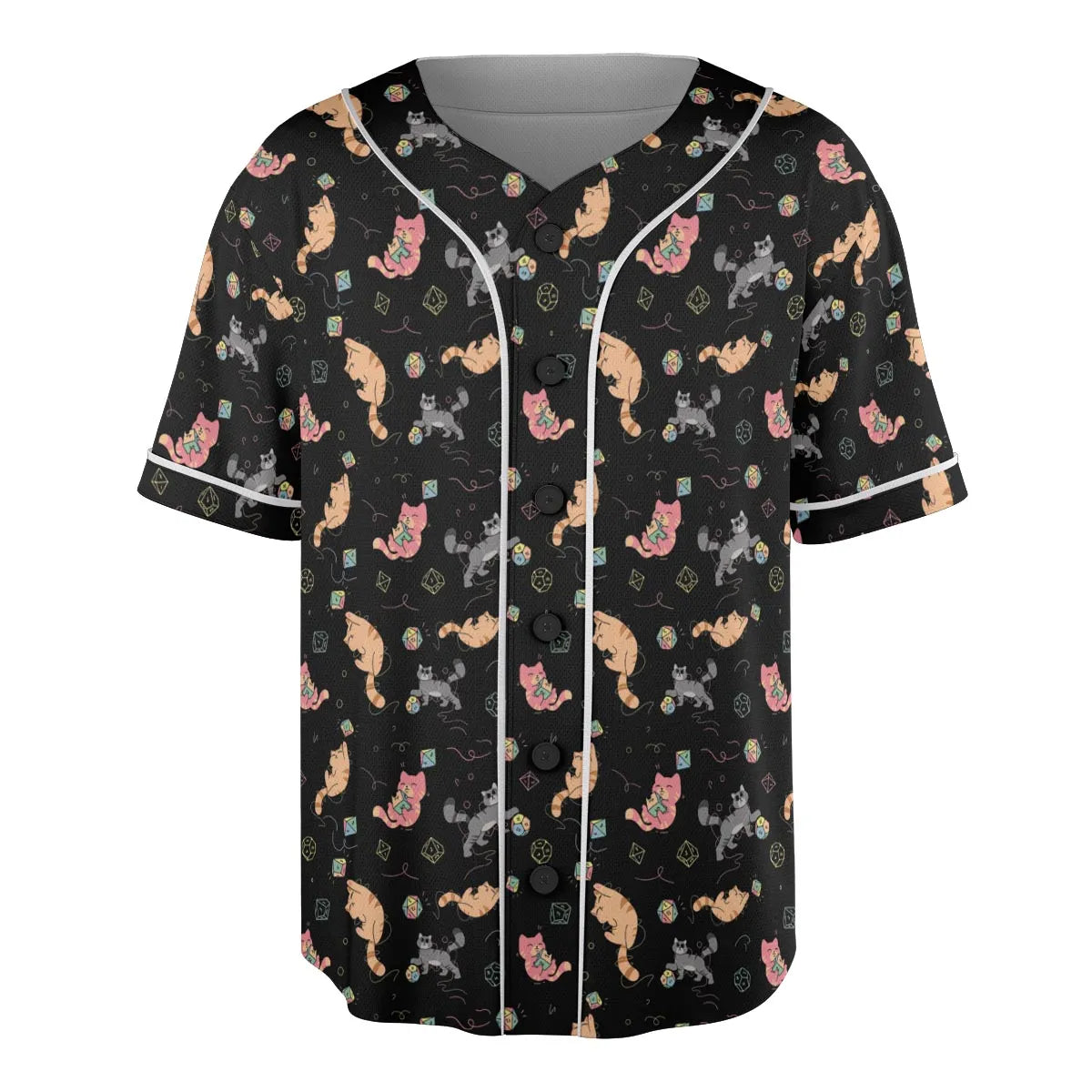 Dice Cat DnD Unisex Baseball Jersey