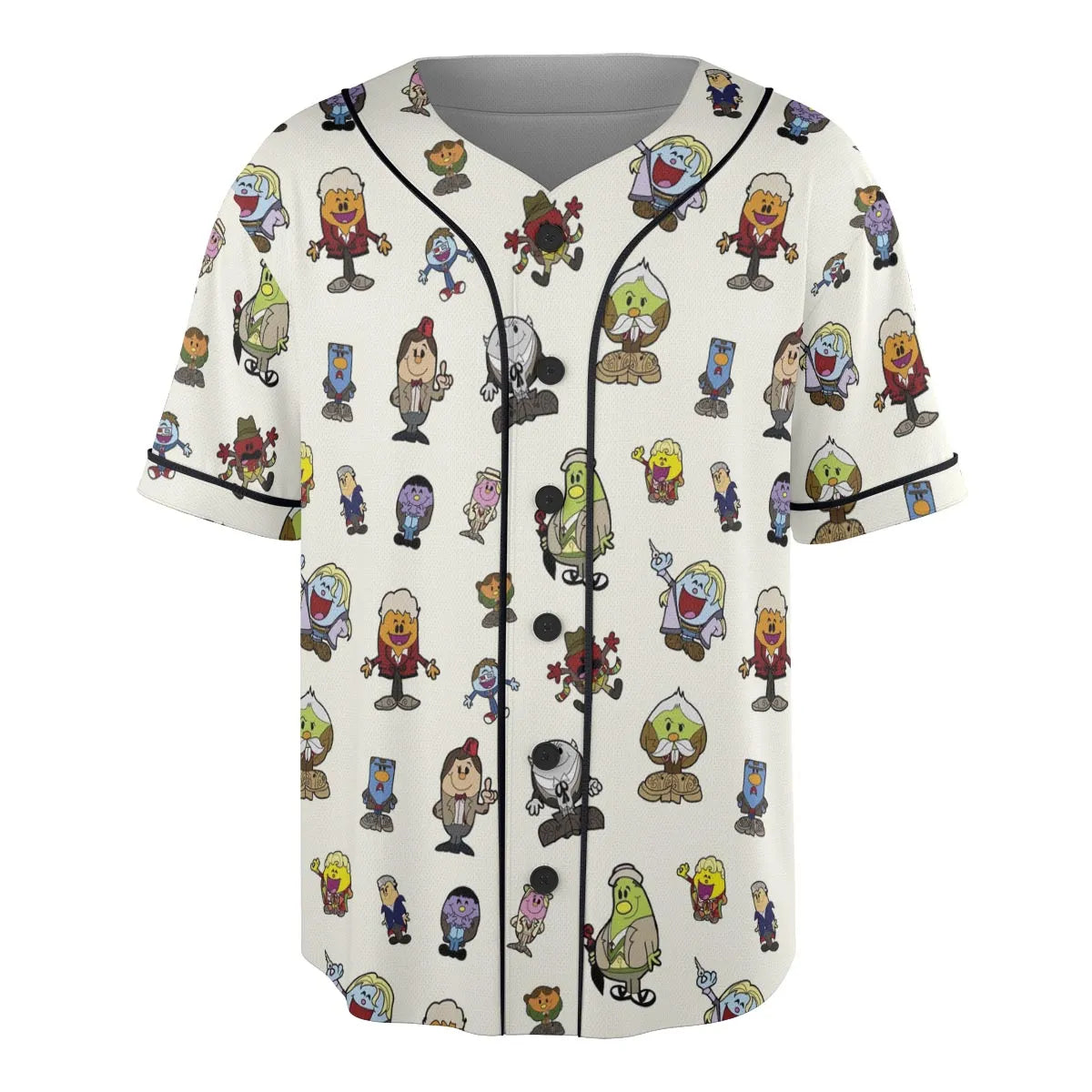 Doctor Who and Mr Men Pattern Unisex Baseball Jersey