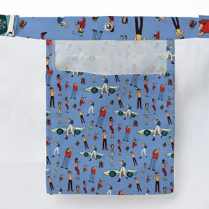 Speed Racer Characters Pattern Large Tote Bag