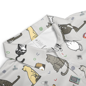 Cat the Gamer Pattern AOP Men/Women Polo Shirt