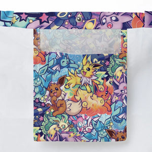 Evolutionary line of Eevee Pokemon Large Tote Bag