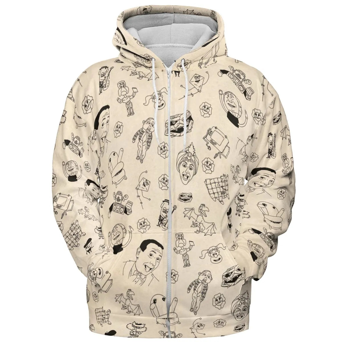Pee-Wee's Playhouse Characters All-over Print Hoodie