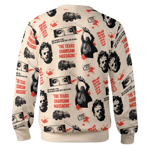 Leatherface The Texas Chainsaw Massacre Horror Pattern Cardigan
