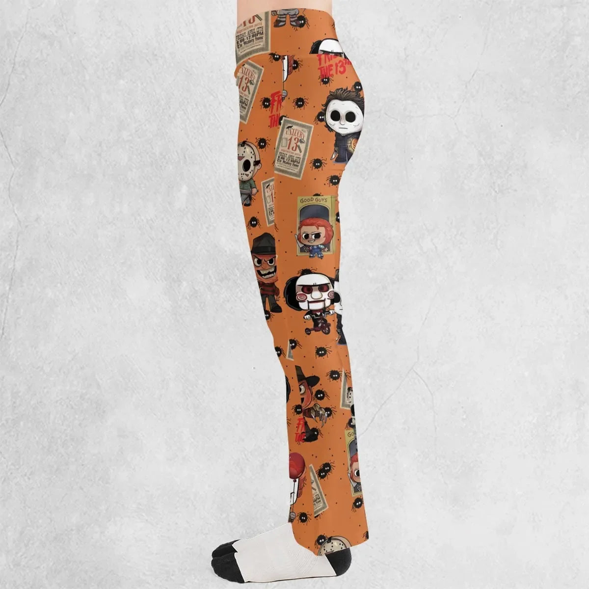 Chibi Horror Characters Flare Leggings