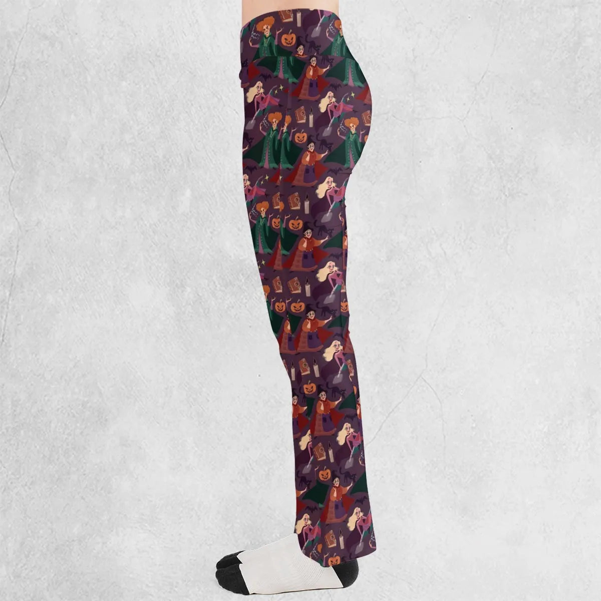 Sanderson Sisters Pattern Flare Leggings