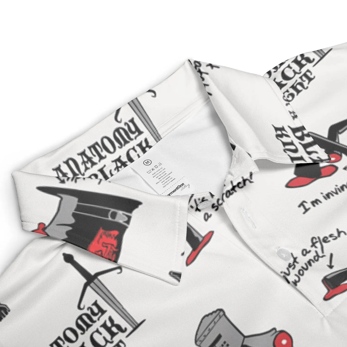Tis but a scratch Black Knight Monty Python And The Holy Grail AOP Men/Women Polo Shirt