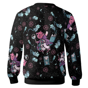 Necromancer Cat Pattern Cardigan
