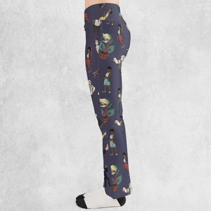 Little Shop Of Horror Characters Flare Leggings