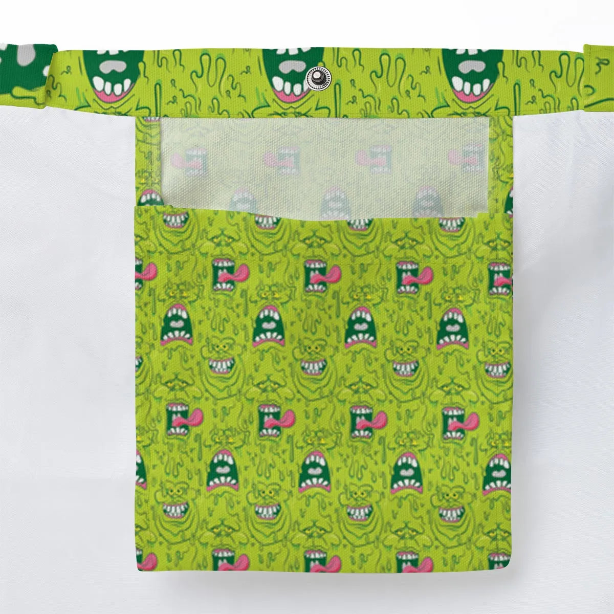 Funny Face Expression Slimer Ghostbusters Large Tote Bag