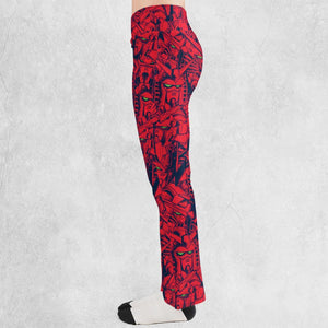 Gundam Camo Magenta Gundam Flare Leggings