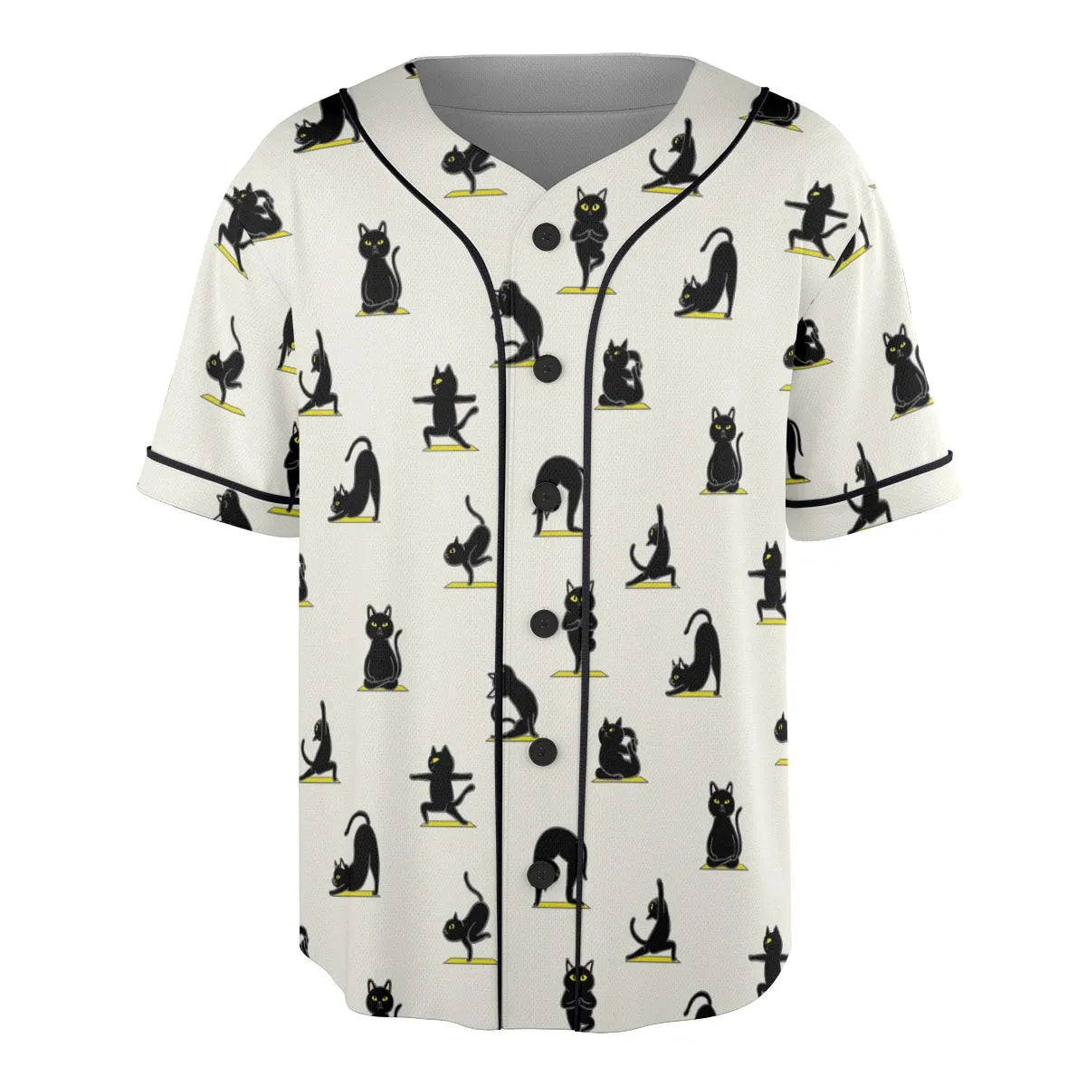 Bombay Cat Yoga Pattern Unisex Baseball Jersey