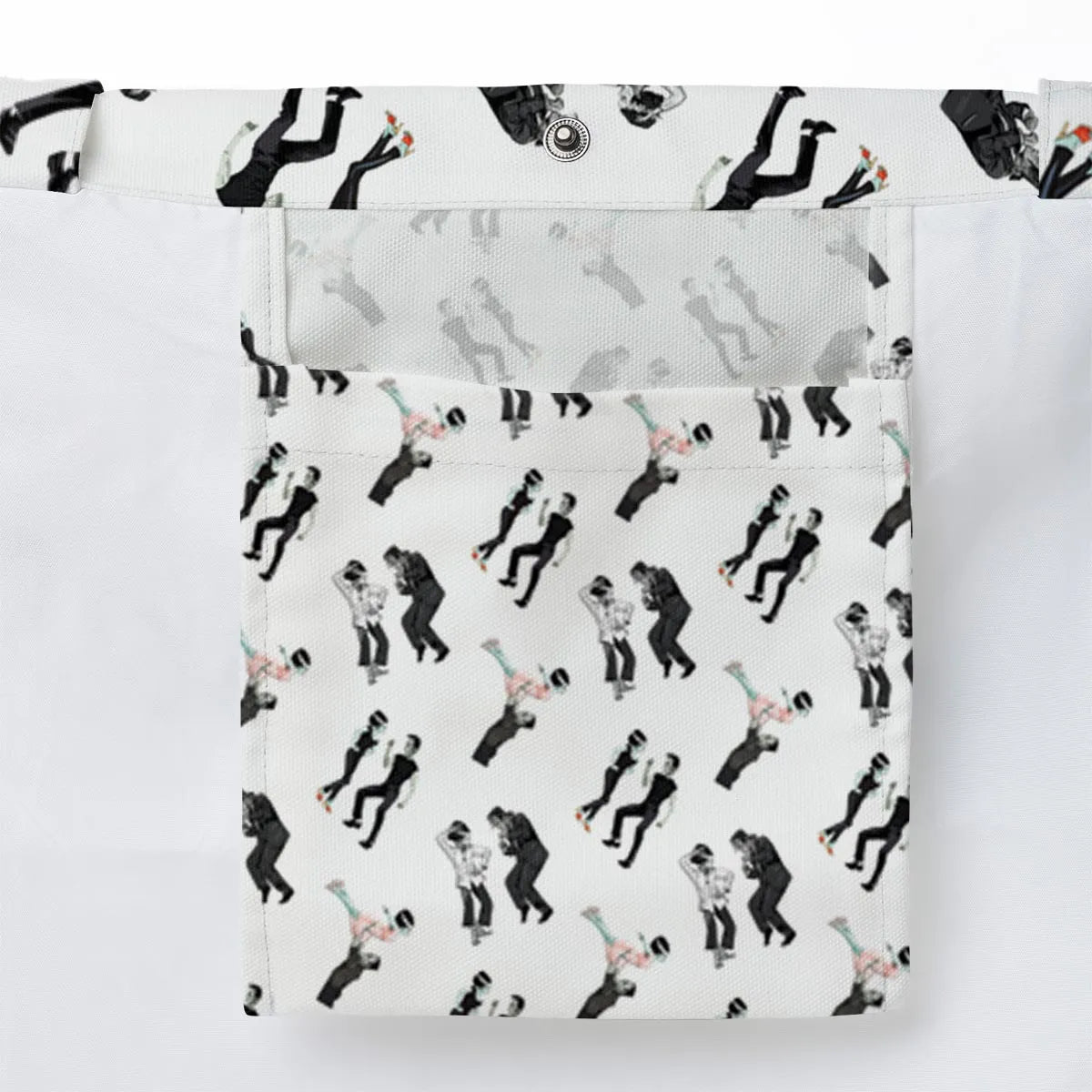 Frankenstein And Bride Movie Dance Scenes Large Tote Bag