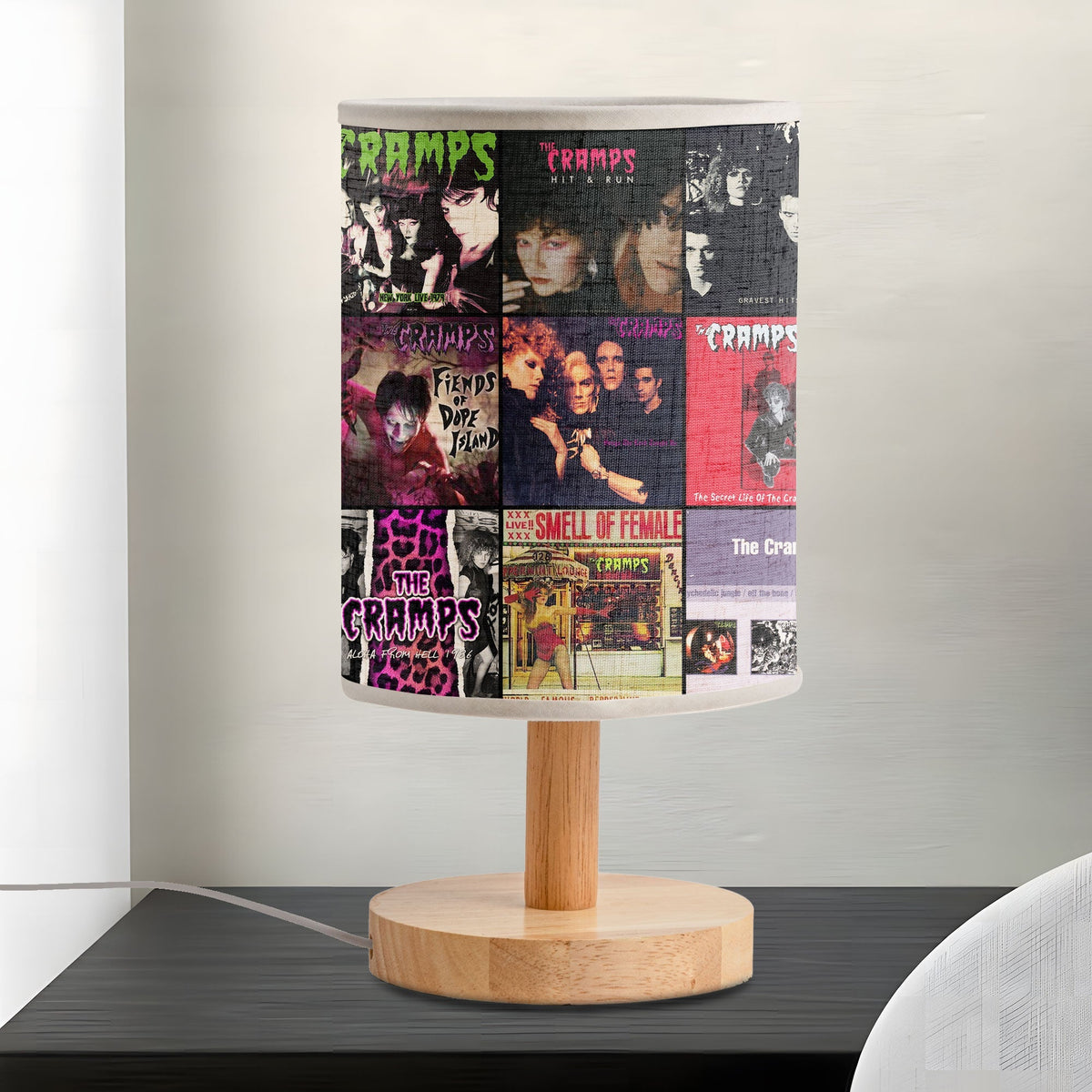 The Cramps Albums Fabric Lamp Light of Punk Rock Madness