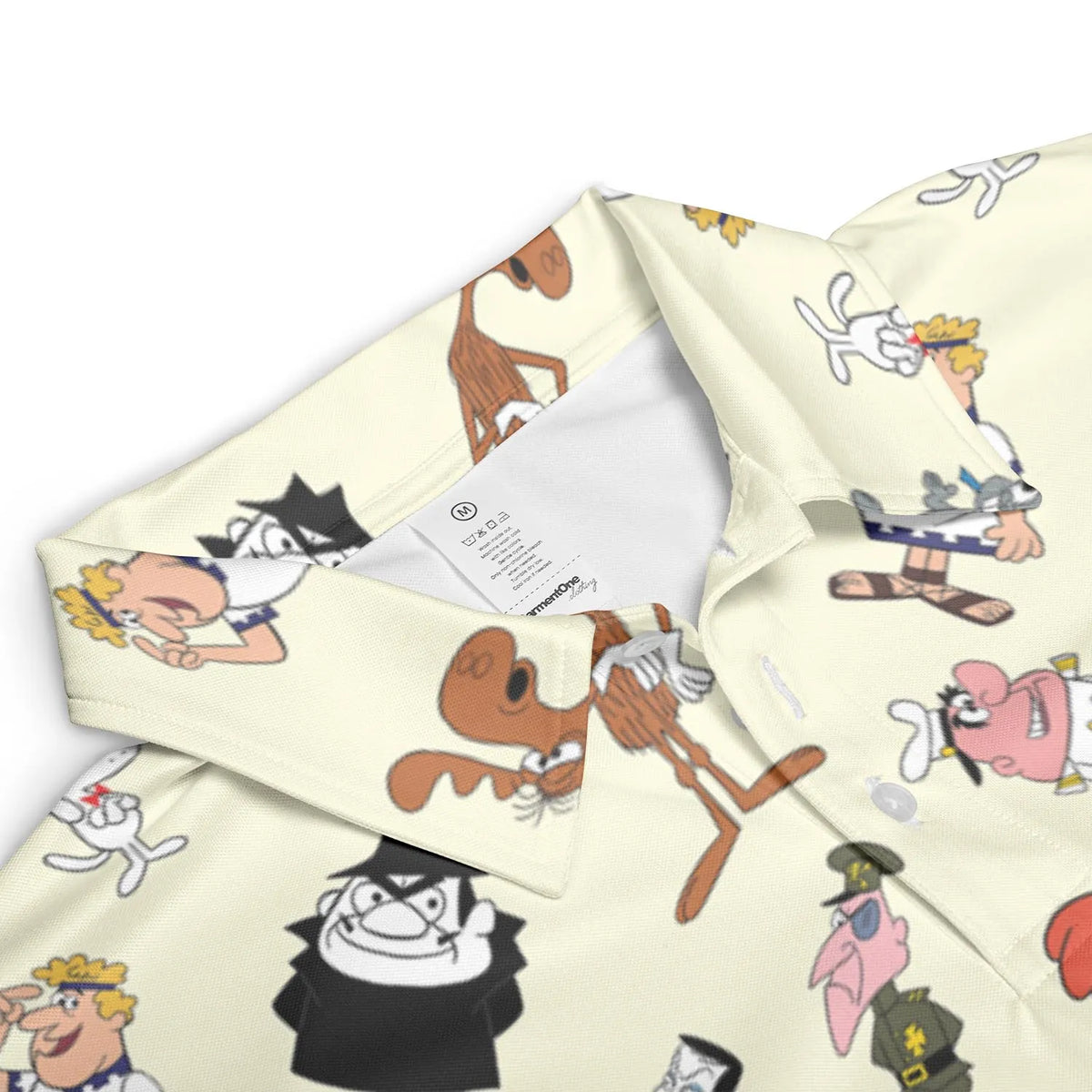 60s The Adventures Of Rocky And Bullwinkle and Friends AOP Men/Women Polo Shirt
