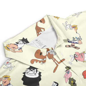 60s The Adventures Of Rocky And Bullwinkle and Friends AOP Men/Women Polo Shirt