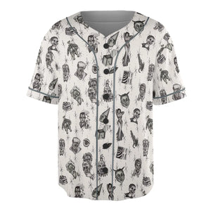 The Twilight Zone Characters Pattern Unisex Baseball Jersey