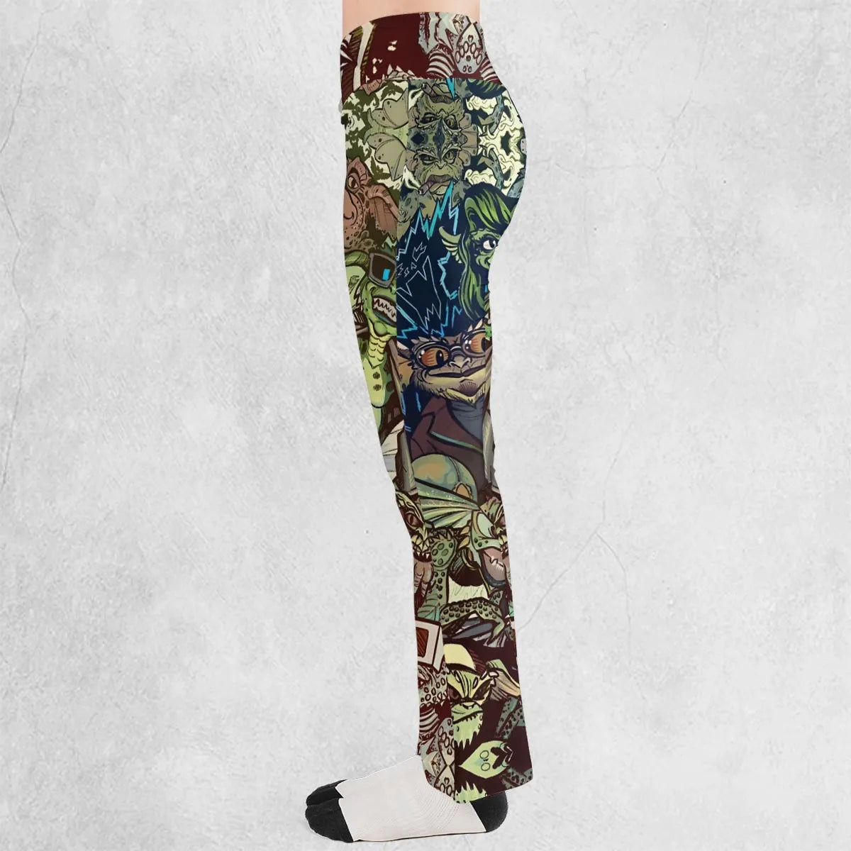 Tropical Gremlins Flare Leggings
