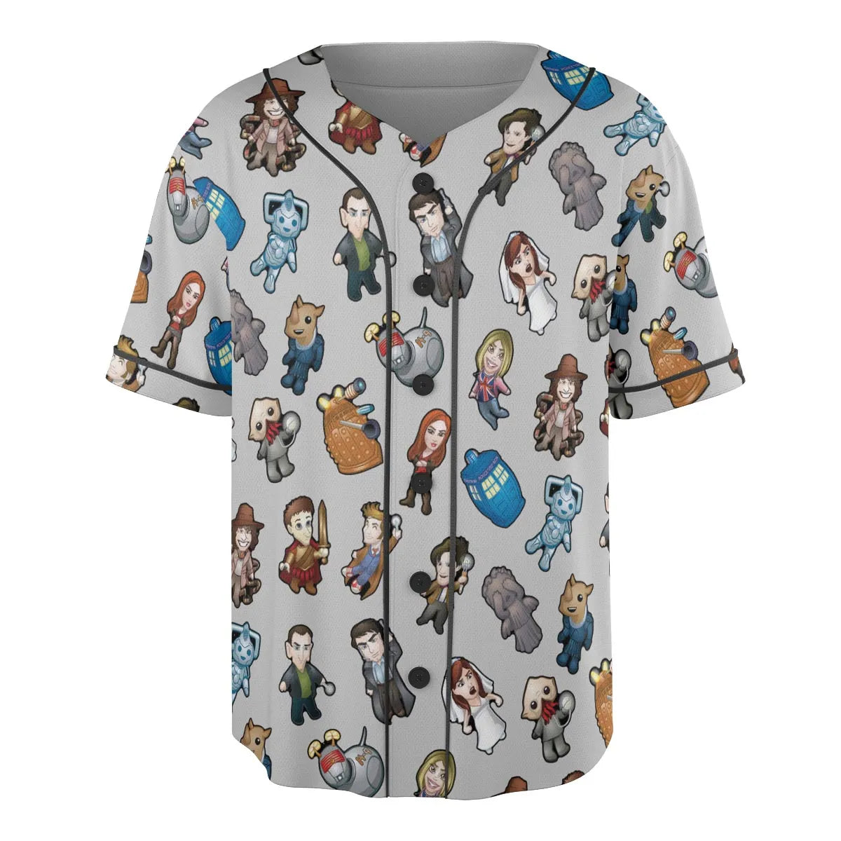 Cartoon Who Doctor Who Unisex Baseball Jersey