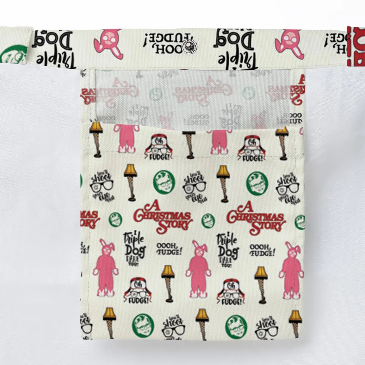A Christmas Story Pattern Large Tote Bag