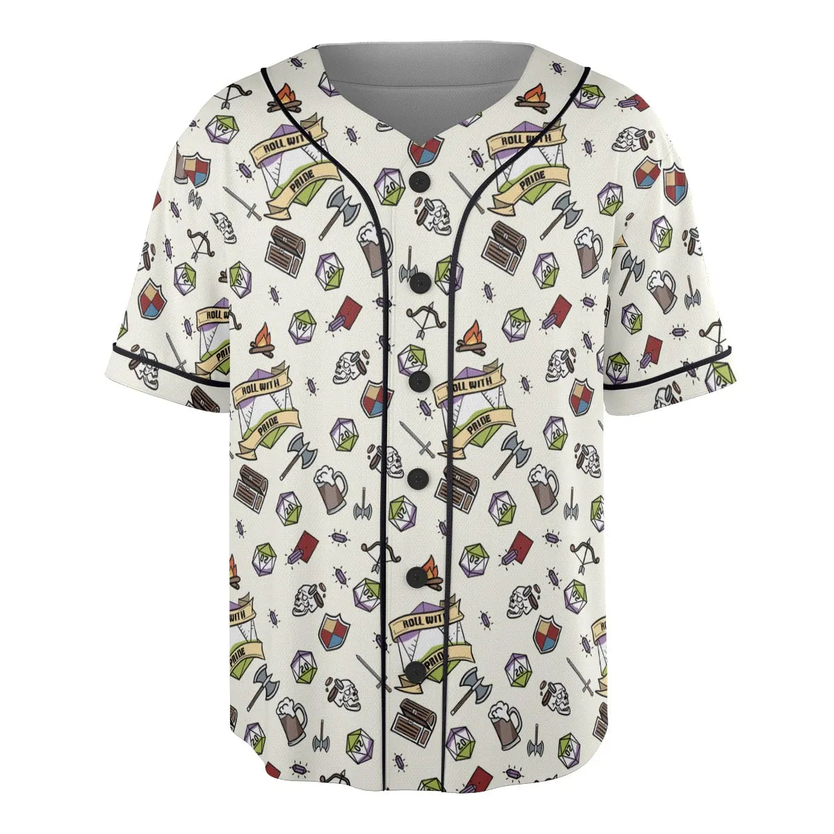 Roll With Pride DnD Unisex Baseball Jersey