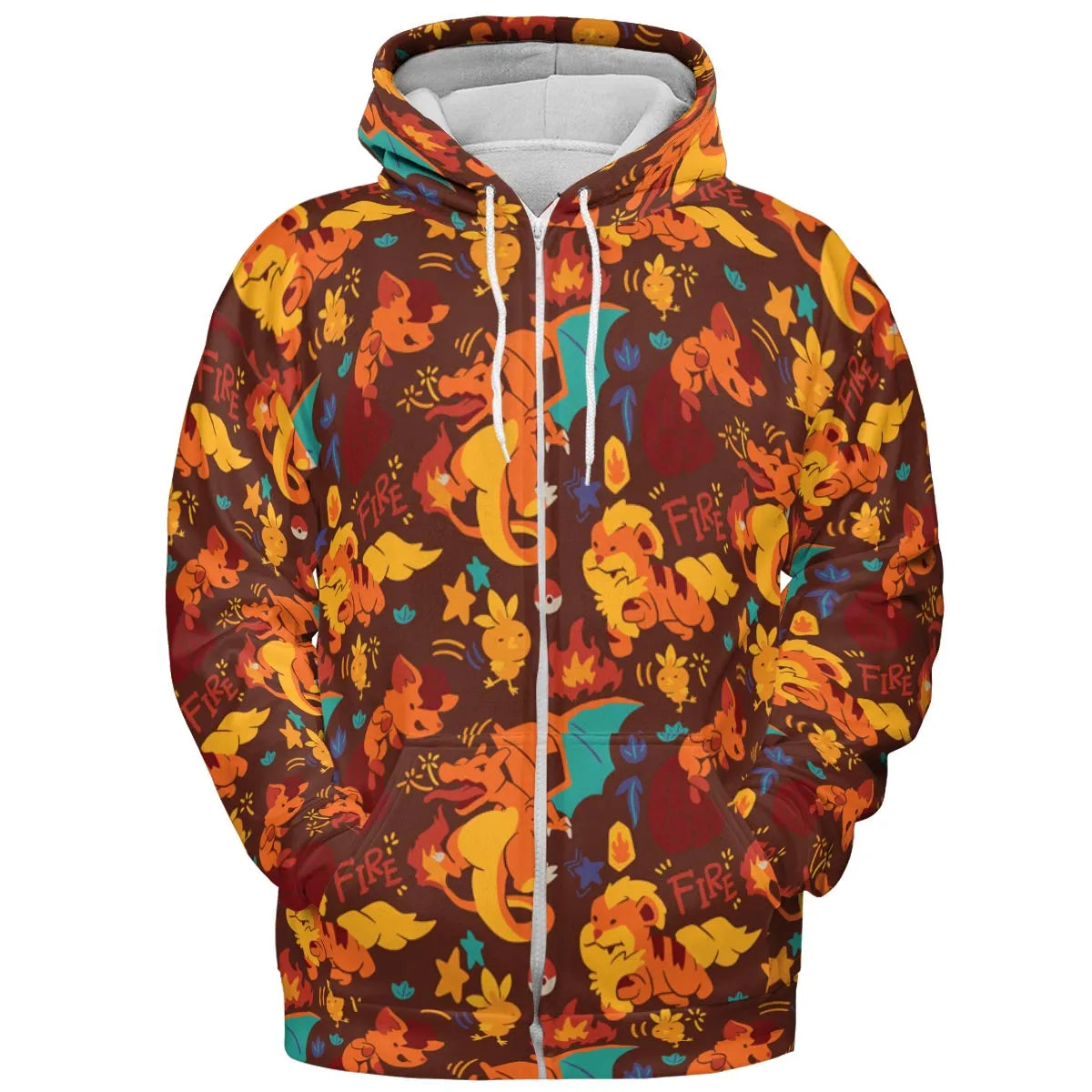 Charizard Arcanine Torchic Fire Pokemon All-over Print Hoodie