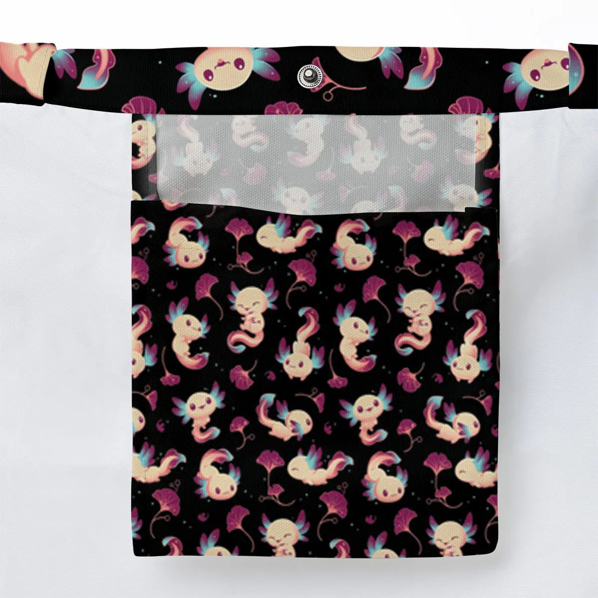 Axolotl Wonders Cute Salamanders Pattern Large Tote Bag