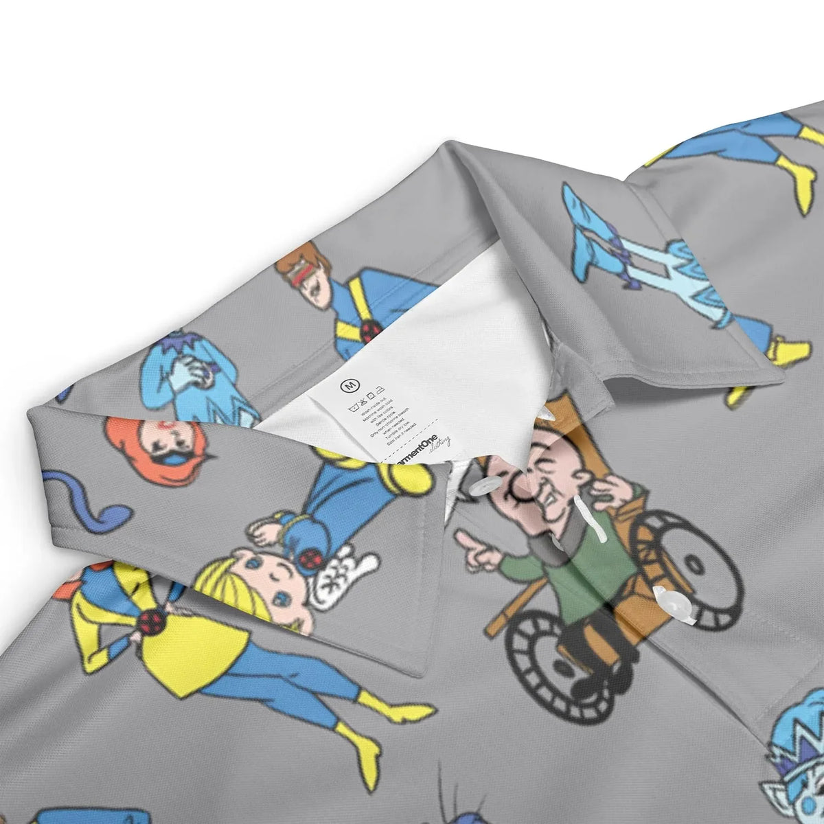 70s Saturday Morning Superhero Cartoon AOP Men/Women Polo Shirt