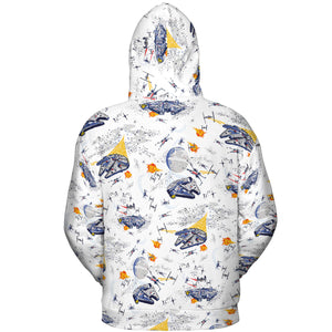 Millennium Falcon Patterns Star Wars All-over Print Hoodie