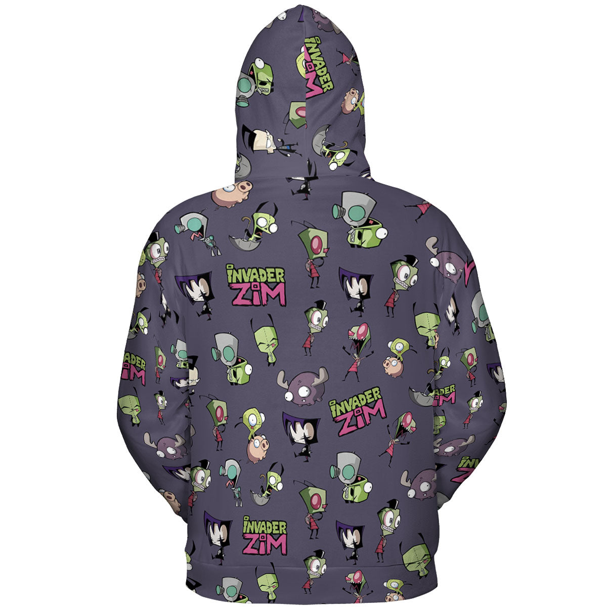Invader Zim Pattern All-over Print Hoodie