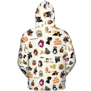 Pulp Fiction Pattern All-over Print Hoodie