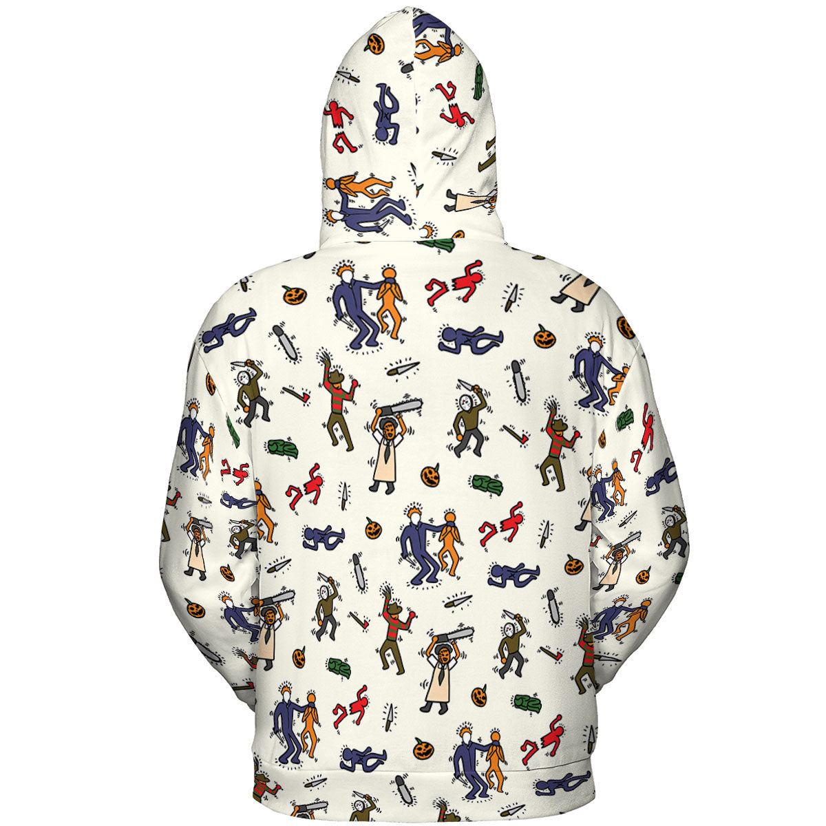 Horror Movie Pop Characters Pattern All-over Print Hoodie